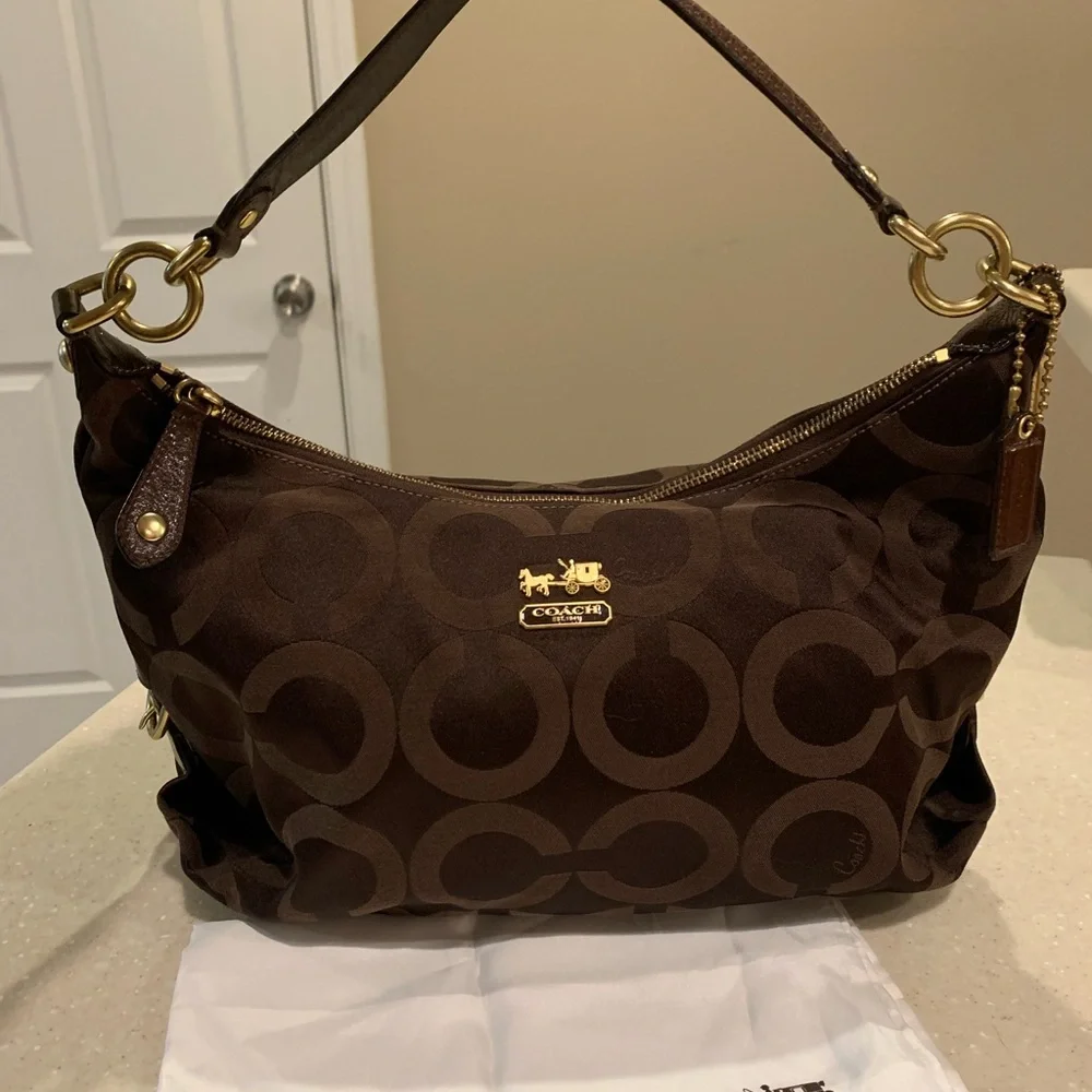 Coach Brown Signature Shoulder Bag - Picture 16 of 16